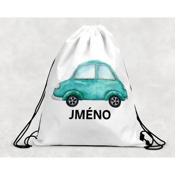 Dětský batoh Domovi Taška na přezůvky se jménem Auto 30 x 39,5 cm