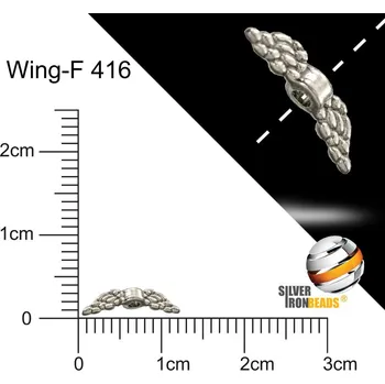 Přívěsek Přívěsek ANDĚLSKÉ KŘÍDLO . Ozn.-WING F416 ve stříbrné barvě Velikost 12x3mm.