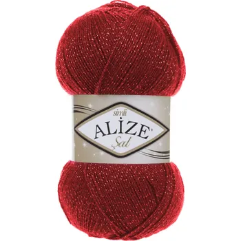 Galanterie Příze Alize Sal simli 56 červená
