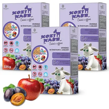 Kozí kaše ovesná se švestkami a jablkem multipack 3×225g