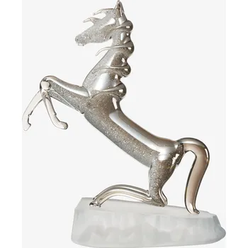 Skleněná figurka Mustang, kůň vysypaná českým křišťálem Preciosa