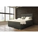 Boxspring Silver - šedá 160x200 cm, Topper: Ne