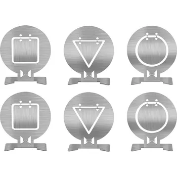 Airsoft Wosport WST set ocelových terčů 10 x 9 cm, 6 ks - Stříbrná