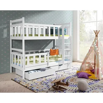 Dětská postel Dětská patrová postel Karol Barva dřeva: Bílá barva, 90x200