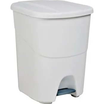 Odpadkový koš Plastový odpadkový koš s bílým víkem