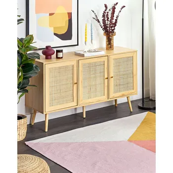 Koberec Koberec Vícebarevná bavlna 160 x 230 cm Obdélníkový ručně tkaný moderní design Beliani