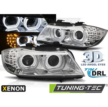 Přední světlomet XENON SVĚTLOMETY ANGEL EYES LED DRL CHROME pro BMW E90/E91 09-11