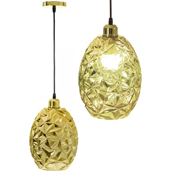 Toolight - Skleněná závěsná lampa APP565-1CP 1xE27 60W, zlatá, OSW-08752