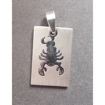 Přívěsek Štír na destičce - ocelový přívěsek