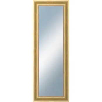Zrcadlo DANTIK - Zarámované zrcadlo - rozměr s rámem cca 50x140 cm z lišty KŘÍDLO velké zlaté patina (2772)