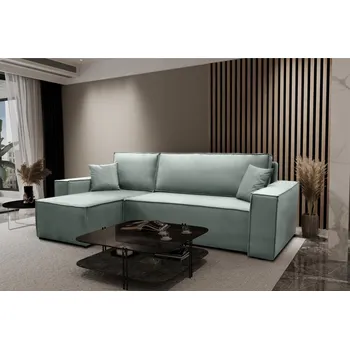 Sedací souprava Rozkládací sedací souprava do L - Karl - Mentolová Mint 15