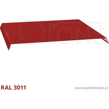 Střešní lemovaní Oplechování atiky kónické rš 580 vínově červená (šíře 500)