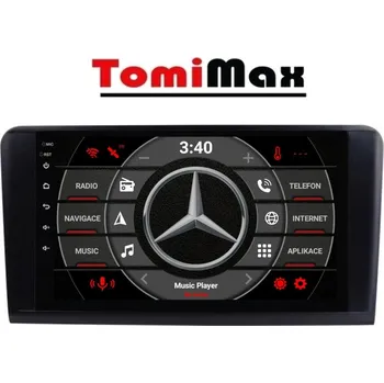 Autorádio TomiMax Mercedes ML Android 14 autorádio s WIFI, GPS, USB, BT HW výbava: QLED 4 Core 2GB+32GB LOW - pouze displej A,C - Model auta: ML320/ ML50W164(2005-2012)GL X164(2005-2012)GL320, Velikost obrazovky: Dotyková obrazovka: 9"