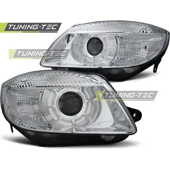 Přední světlomet SVĚTLOMETY CHROME pro SKODA FABIA 07-03.10 / ROOMSTER 06-03.10