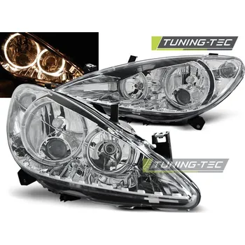 Přední světlomet PEUGEOT 307 04.01-06.05 ANGEL EYES CHROME