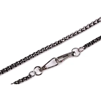 Kabelka Řetízek na kabelky a mobilní telefony s karabinou délka 120 cm, barva 3 nikl černý