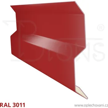 Střešní lemovaní Krycí lišta typ A rš 80 vínově červená