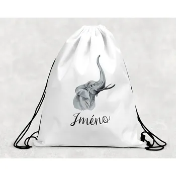 Dětský batoh Domovi Taška na přezůvky se jménem Slon 30 x 39,5 cm