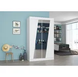 Skříň s posuvnými dveřmi a zrcadlem 120 cm - Bolton Barva: Bílá