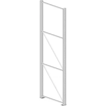 Dílenský regál META Rám paletového regálu, výška 3300 mm, hloubka 1100 mm