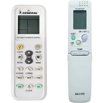 SANYO RCS-3PSS4E, RCS-4PIS4E, RCS-6HVPULS4E - kompatibilní značkový dálkový ovladač General pro klimatizaci