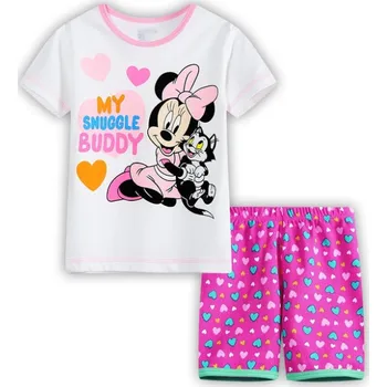 Disney Dětská letní pyžama s pohádkovými motivy Varianta: Minnie, srdíčka, Věk: 5T