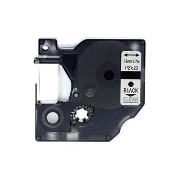 Pásek do tiskárny Kompatibilní páska s Dymo 45010, S0720500, 12mm x 7m černý tisk / průhledný podklad