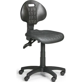 Pracovní židlle na kolečkách PUR, asynchronní mechanika, pro tvrdé podlahy