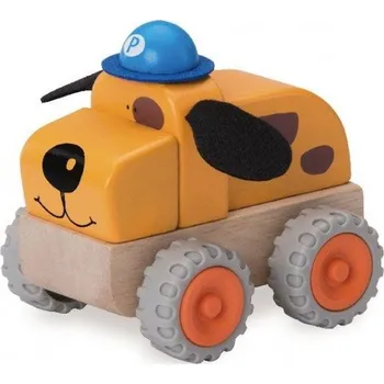 Dřevěná hračka Dřevěné policejní autíčko pes