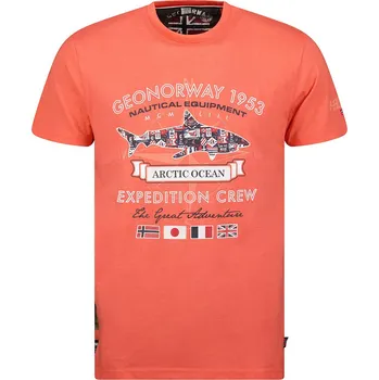 GEOGRAPHICAL NORWAY tričko pánské J-SHARK MEN M korálová