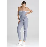 Šedý elegantní overal bez ramínek M1025 grey Velikost: S