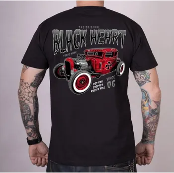 tričko street pánské - RED BARON - BLACK HEART - 13296