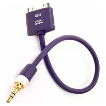 Audio kabel Furutech ADL Apple 30 pin - Jack 3,5mm 0,1m kabel, fialový