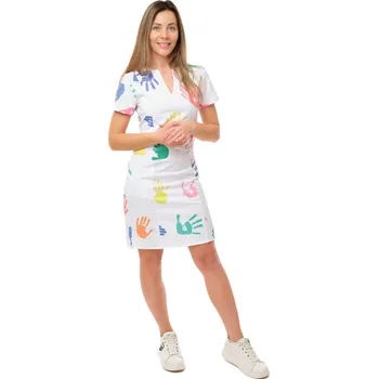 Zdravotnický oděv Perlička® - Zdravotnické šaty Mia Svetielko - Zdravotnické šaty - Velikost: L, Barva: svetielko