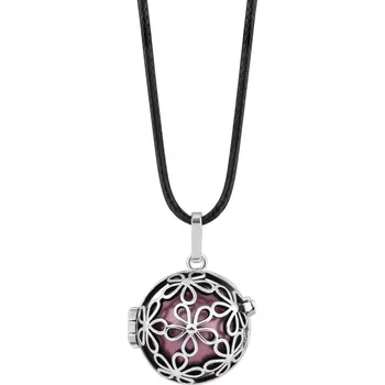 Náhrdelník MUMMY BELL Dámský náhrdelník Rolnička Malé kytičky - fialová K2SF18 + 2 měsíce na vrácení zboží