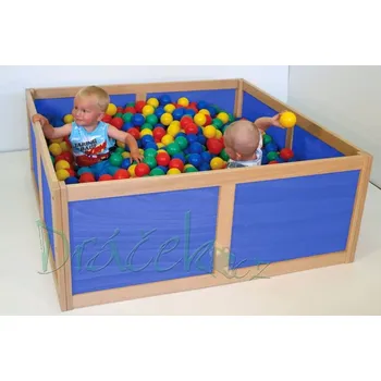 Bazén Dřevěný bazén čtvercový modrý