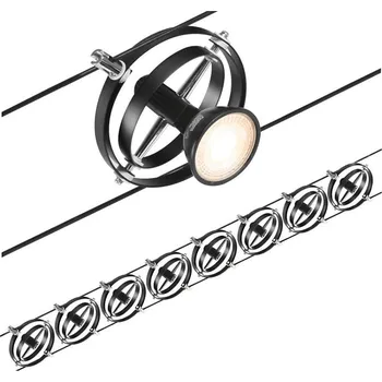 Bodové svítidlo Paulmann 94494 - SADA 8xGU5,3/7,5W Bodové svítidlo CARDAN 230V černá