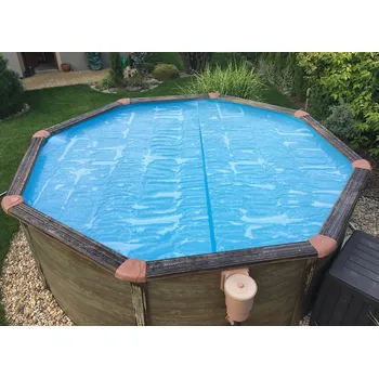 bazénová plachta Solární plachta Cornisun průhledná kruh 380 cm půlený CORNISUN344