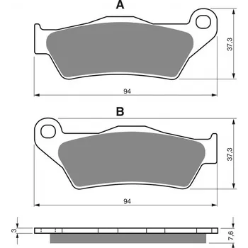 Brzdová destička Brzdové destičky GOLDFREN 031 S33 STREET REAR