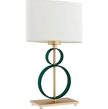 Lampička Argon 8317 - Stolní lampa PERSEO 1xE27/15W/230V 42 cm krémová/zelená