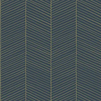 Tapeta Geometrická vliesová tapeta na zeď, modro-zlatá, 139452, Bloom, Esta Home