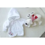 AMÁLKA Chlupatá mikina s kapucí, bílá Velikost: 68-74