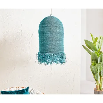 Jídelní židle DELIFE Stínidlo Kubu-Kubu Ø 55x75 cm tyrkysová z vodní hyacinty