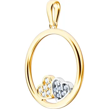 Hodinky Přívěšek Bonore - Zlato 585 - Kubický Zirkon 144189