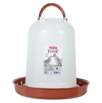Krmivo pro hospodářské zvíře Žlab pitný pro drůbež 8l červená Zolux