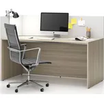 PLAN Kancelářská sestava single s paravánem SEGMENT, levá, dub přírodní/bílá