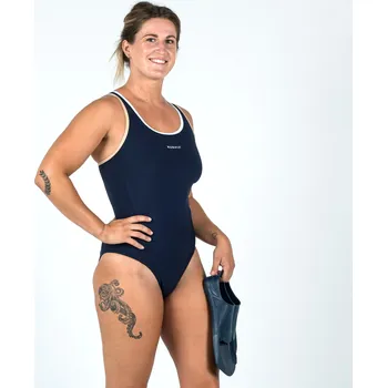 Dámské plavky DECATHLON Dámské plavky jednodílné Kamyla 500 46 BÉŽOVÁ|BÍLÁ|MODRÁ