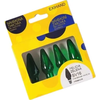 Vánoční dekorace Exihand 166100.B.ZE Žárovky FELICIIA zelená