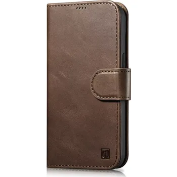 Pouzdro na mobilní telefon iCarer Oil Wax Wallet Case 2in1 pouzdro iPhone 14 Pro Max skórzany , knížkové se stojánkem Anti-RFID hnědá (WMI14220724-BN)