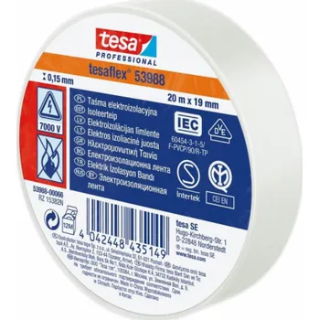 Lepicí páska Izolační páska Tesaflex 53988, bílá, 19 mm x 20 m